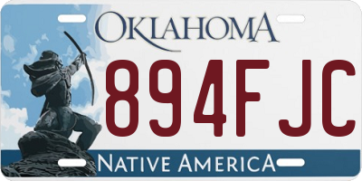 OK license plate 894FJC