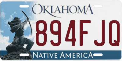 OK license plate 894FJQ