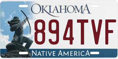OK license plate 894TVF