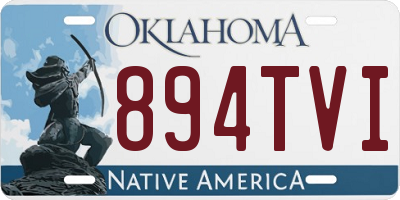 OK license plate 894TVI