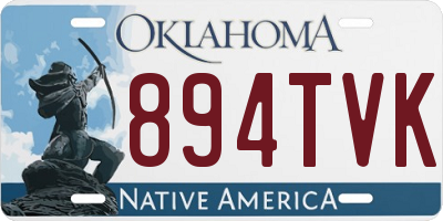 OK license plate 894TVK