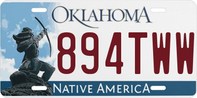 OK license plate 894TWW