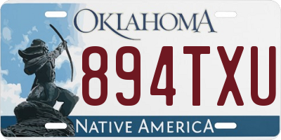 OK license plate 894TXU