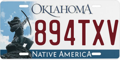 OK license plate 894TXV