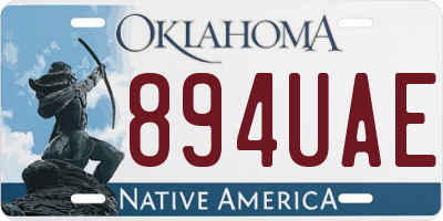 OK license plate 894UAE
