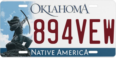 OK license plate 894VEW