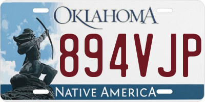 OK license plate 894VJP