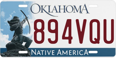 OK license plate 894VQU