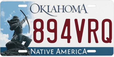 OK license plate 894VRQ