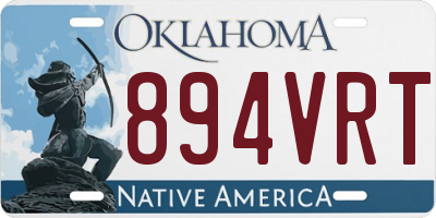 OK license plate 894VRT