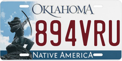 OK license plate 894VRU