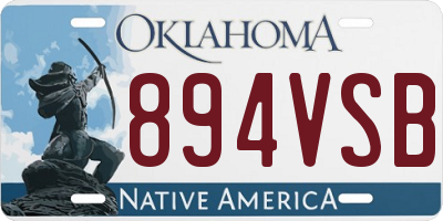 OK license plate 894VSB