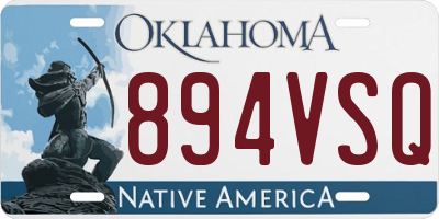 OK license plate 894VSQ
