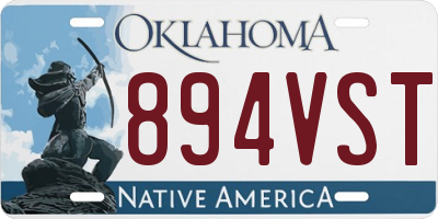 OK license plate 894VST
