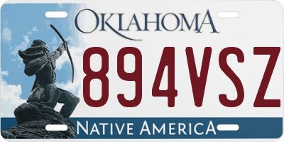 OK license plate 894VSZ