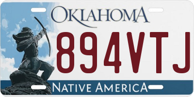 OK license plate 894VTJ