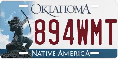OK license plate 894WMT