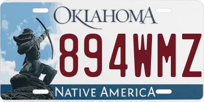OK license plate 894WMZ
