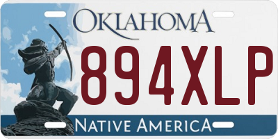 OK license plate 894XLP