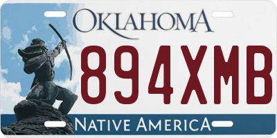 OK license plate 894XMB