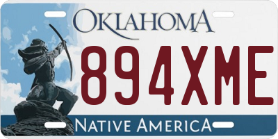 OK license plate 894XME