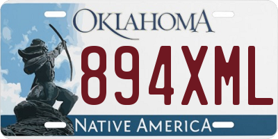 OK license plate 894XML
