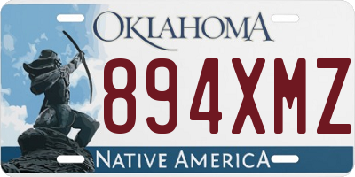 OK license plate 894XMZ