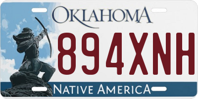 OK license plate 894XNH