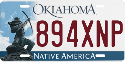 OK license plate 894XNP