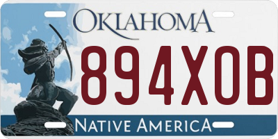 OK license plate 894XOB