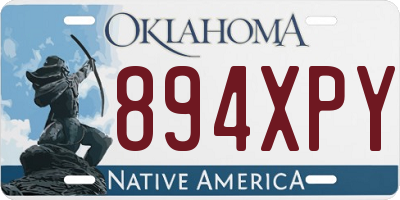 OK license plate 894XPY