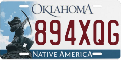 OK license plate 894XQG