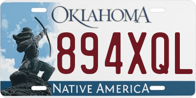 OK license plate 894XQL