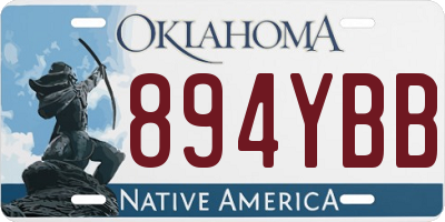 OK license plate 894YBB