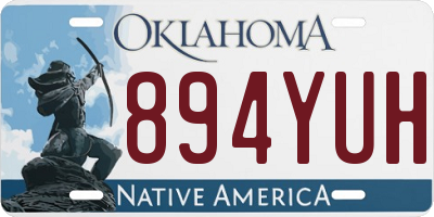 OK license plate 894YUH