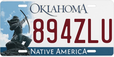 OK license plate 894ZLU