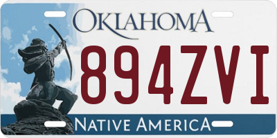 OK license plate 894ZVI