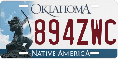 OK license plate 894ZWC