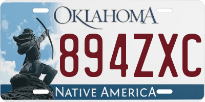 OK license plate 894ZXC