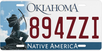 OK license plate 894ZZI