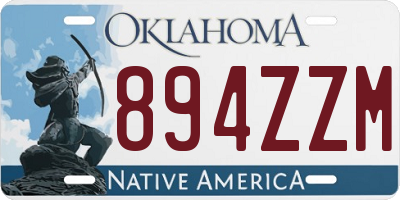 OK license plate 894ZZM