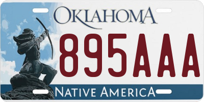 OK license plate 895AAA