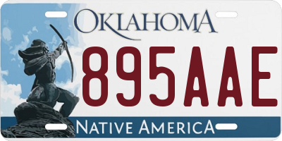 OK license plate 895AAE