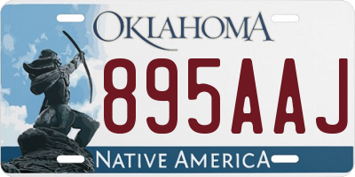 OK license plate 895AAJ