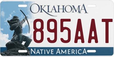 OK license plate 895AAT