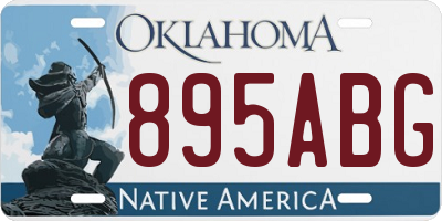 OK license plate 895ABG