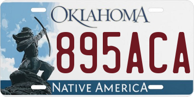 OK license plate 895ACA