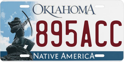 OK license plate 895ACC