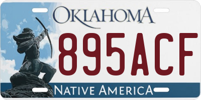 OK license plate 895ACF