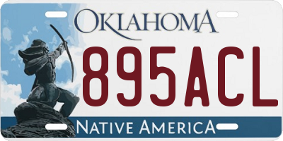 OK license plate 895ACL